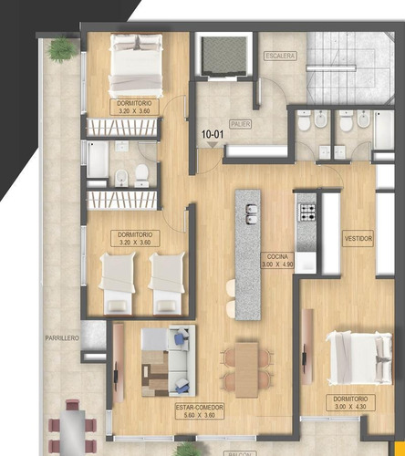 Imagen 10 de 11 de Venta Departamento 1 Dormitorio, Monoambientes, 2 Dormitorios, Barrio Abasto