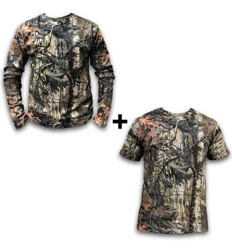 2 Playeras Camuflaje Mayoreo Manga Larga Y Corta Cacer a Cuotas
