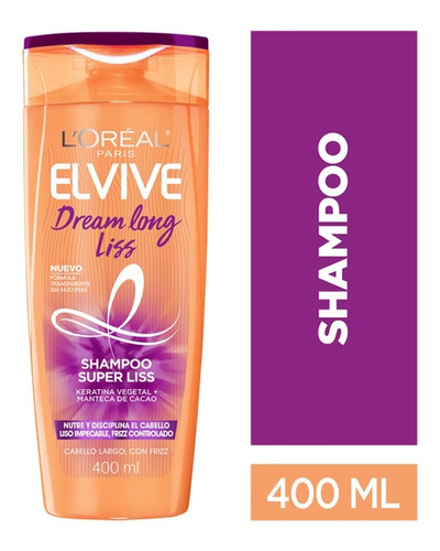 Shampoo L'oréal Paris Elvive Dream Long Liss 400ml X Un