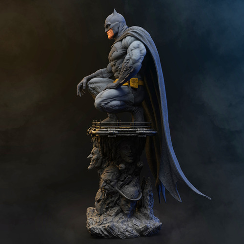 Batman Clássico - Em Resina Pintada No Aerógrafo Pro.