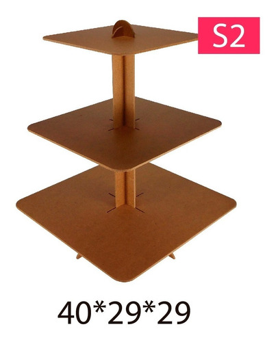 Base Stand Cupcakes 3 Niveles Mdf Centro De Mesa Candybar