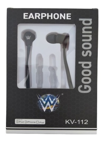 Audífonos Cableados Con Micrófono Ear Phone Kv-112 Jack 3.5