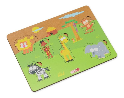 Imagen 4 de 8 de Juego Encastre Madera Animales Didácticos Infantil Niños