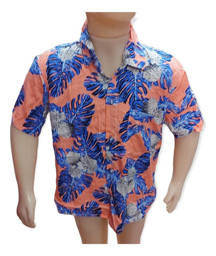 Camisa Hawaiana Estampada Kids Niños Y Bebes Super Cancheras