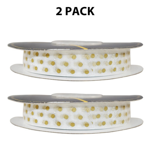 Imagen 1 de 3 de Listón De Organza Estampada De 16 Mm,2 Piezas, Odm 5/8