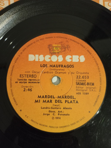 Vinilo Simple Hoy Es Tu Primer Día De Amor Los Náufragos Cbs Simple (Usado)