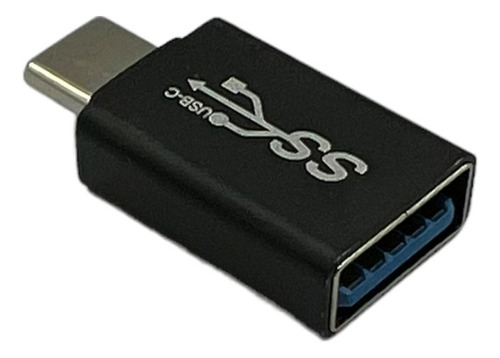 Adaptador Copla Convertidor Usb C Macho A Usb 3.0 Hembra Color Negro