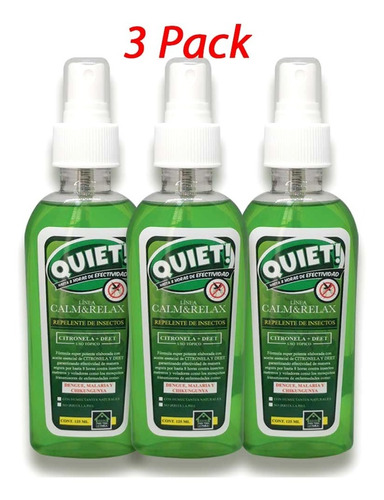 Imagen 1 de 3 de 3 Pack Quiet! Repelente De Mosquitos E Insectos Rastreros