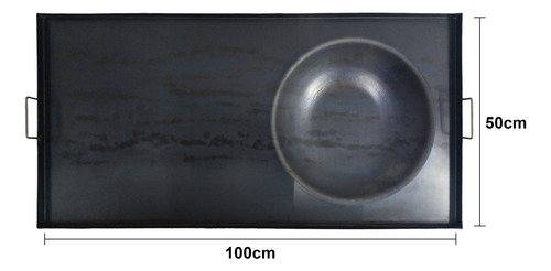 Comal Plancha 100 X 50 Cm Bola Abajo Placa Calibre 14
