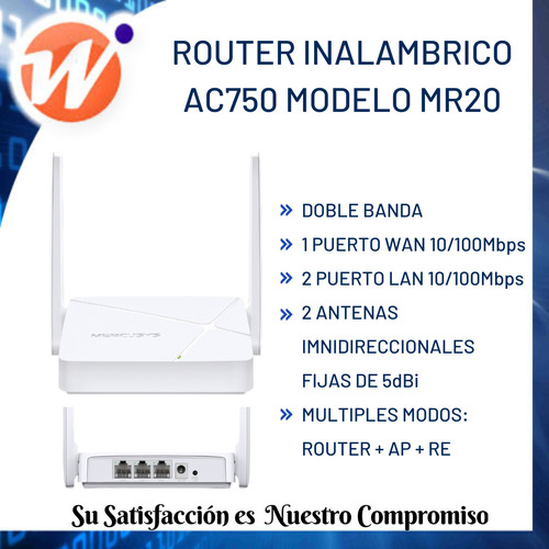 Router Inalambrico  Ac750 Modelo Mr20 