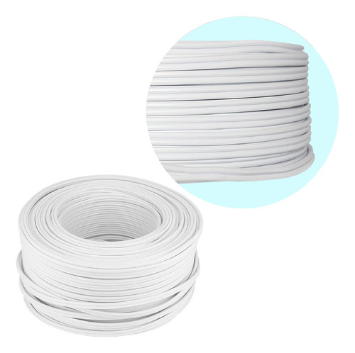 100m Cable Pot Duplex Eléctrico Cca Cal 18 Blanco T3938