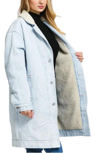 Abrigo Reversible Levi´s Jean Sherpa - Celeste