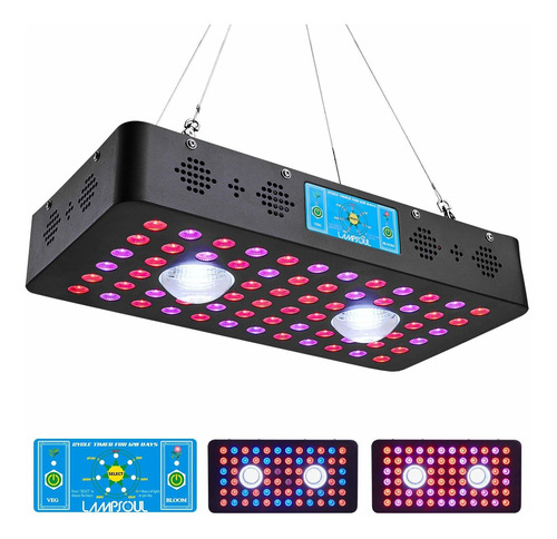 Lámpara Led Cob De 1200 W Para Cultivo De Plantas Con Tempor