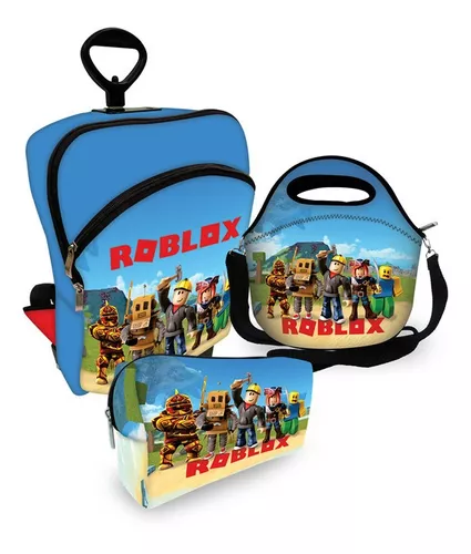 Roblox Lunch Bag Escola Estudantes Lunch Box Bag Lápis Case