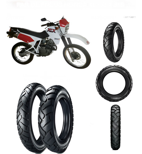 Pneus Honda Xl 350 / Xlx 350 Par Dianteiro E Traseiro Ira