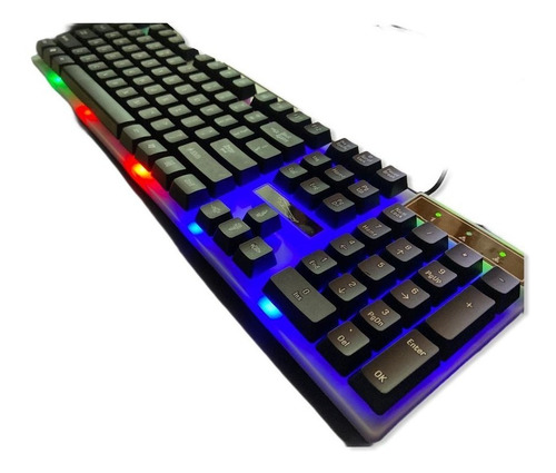 Teclado Gamer Barato G21 De Membrana Con Luces