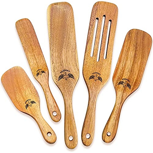 Chinosa   Juego De 5 Piezas De Madera De Acacia Para Cocinar