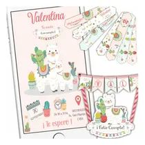 Comprar Kit Imprimible Llamas  Llamitas Alpaca Cactus Candybar 1