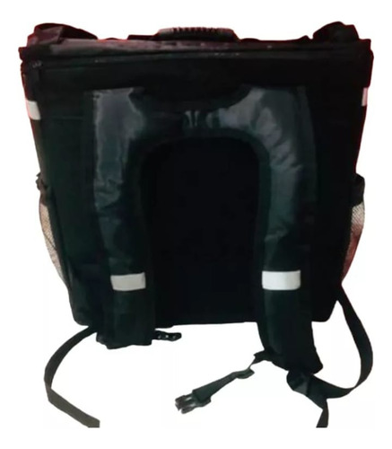 Mochila Uber Eats Negra Con Porta Vasos Negro Liso
