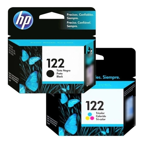 Combo Cartucho Hp 122 Negro + 122 Color Originales