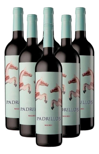 Vino Tinto Padrillos Malbec 750ml Pack X6 Botellas