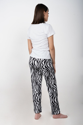 Imagen 3 de 3 de Pijama De Mujer De Zebra Pantalón Y Blusa