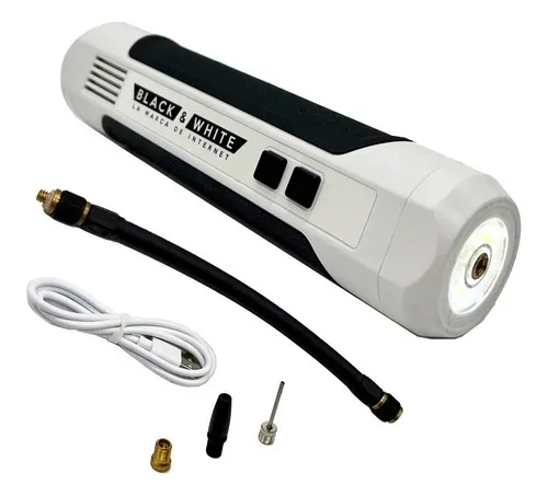 comprar Compresor Aire Inflador Digital Con Linterna Black & White C Color Blanco y negro