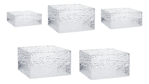 Acrylic Cube Display Box Riser For Table Display 5 Piece Set