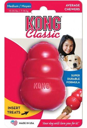 Juguete Rellenable Kong Classic Medium De 7-16 Kgs Perros