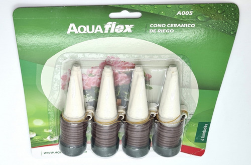 Imagen 8 de 10 de Regador Por Goteo Cono Cerámico X 4 U - Riego Para Macetas -