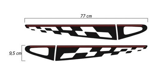Kit Faixa Sandero Gt Line 2013 Lateral Modelo Original