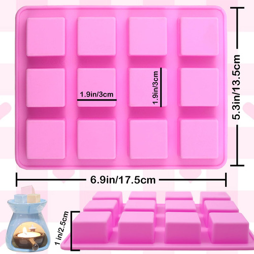 Moldes De Silicona 12 Cavidades Para Derretir Cera Y Dulces