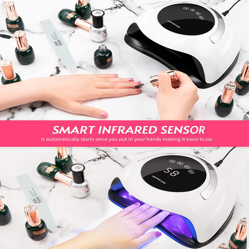 Lámpara De Uñas Led Uv De 120 W, Secador De Uñas Rápido, 36