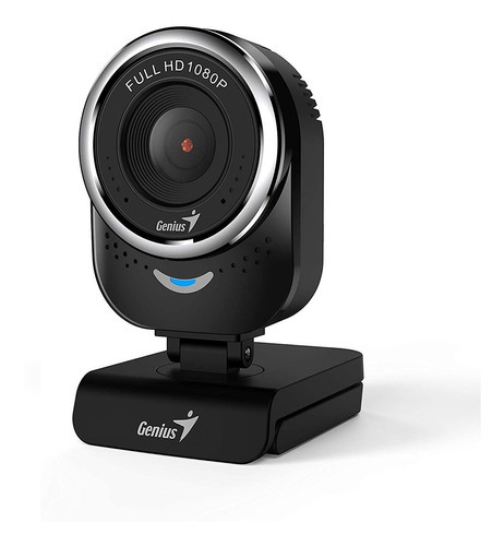Webcam Genius Qcam 6000 Full Hd 1080p Microfono Usb Color Negro/rojo