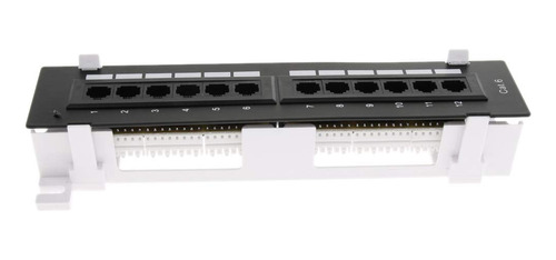 Panel Red Ethernet 12 Puerto Cat5e Cat6 Blindaje Para Pared