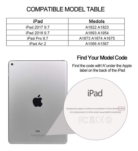 Funda Caszone Para iPad De 9,7 Pulgadas De 6ª Y 5ª Generació