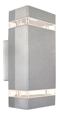 Bidireccional Aluminio Gris Gu10 Apto Led Moderno Frentes 