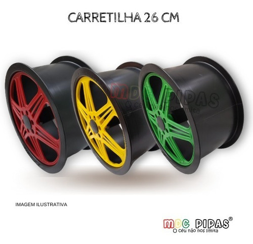 Carretilha De Plástico Para Pipa - 21 Cm.(kit 2 Unidades)