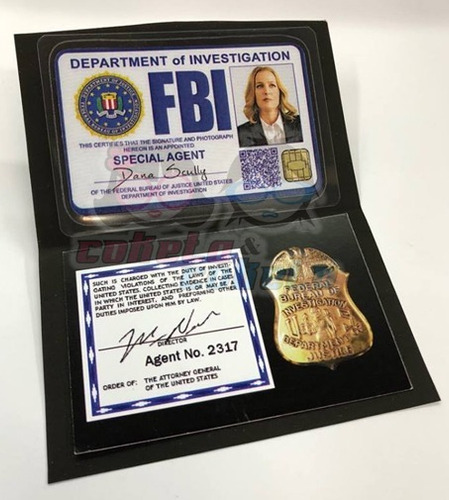 Dana Scully Credencial Actual Fbi X Files Expedientes X