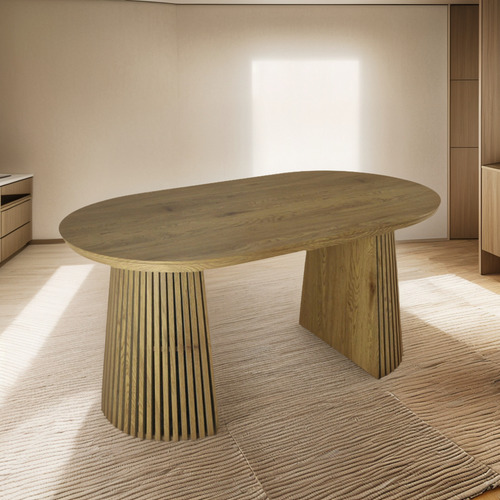 Mesa De Comedor Elegante Varillada Moderna 1.60 X 90 Madera Madera