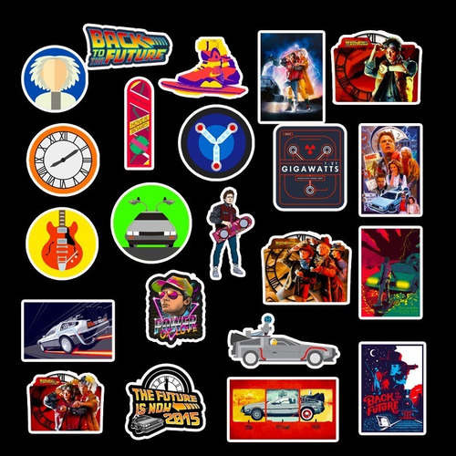 50 Stickers Volver Al Futuro Marty Mcfly Doc Browm Pegatinas