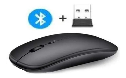 Mouse Bluetooth E Wireless Computador Note Gamer Ergonômico Cor Preto