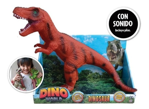 Dinosaurio Tiranosaurio Rex Dino World Sonido Kreker E.full