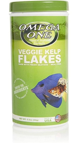 Veggie  Kelp Flakes 62gr Omega One Para Peces Herviboros