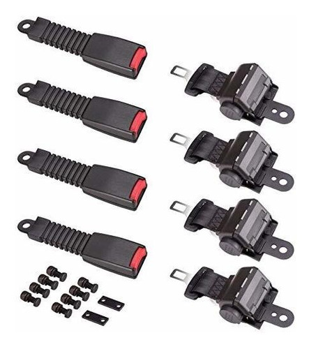 10l0l 4pcs Kit De Cinturón De Seguridad De Carro De Golf Del