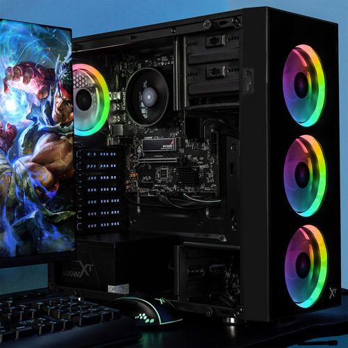 Xtreme Pc Gaming Amd Radeon 740m Ryzen 5 8500g 32gb Ddr5 Ssd 1tb Monitor 23.8 Curvo 100hz Wifi Black