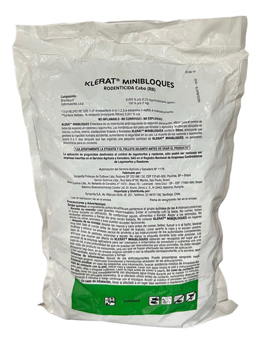 Klerat Minibloques 1 Kg Veneno Para Ratas Y Ratones