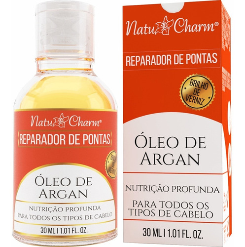 Óleo Reparador De Pontas Argan Natu Charm Cosméticos