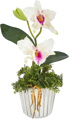 13 Pulgadas Mini Orquídea Cattleya Arreglo Artificial ...