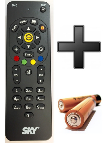 Kit 10 Controle Sky Digital Sky- Livre D40 Original + Pilhas